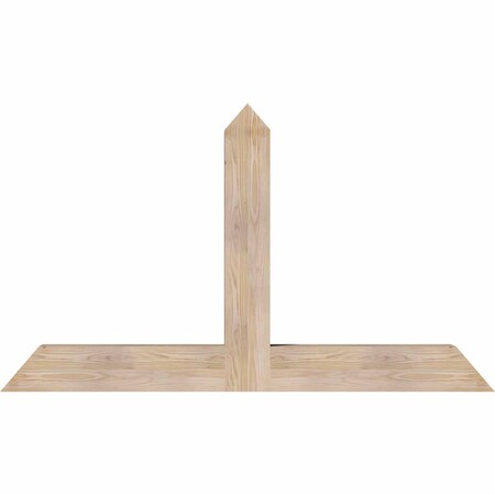 Ekena Millwork Portland Smooth Timber Gable Bracket, Douglas Fir, 60"W x 35"H x 5 1/2"D x 5 1/2"F, 14/12 Pitch GBW060X35X0606POR00SDF